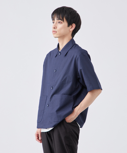 B.C STOCK シャツ 「SCI-SCI / 紙糸」バスケット 半袖