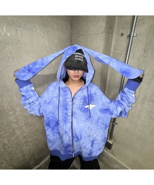 PSYNYXX パーカー PSYNYXX×シナモロールコラボZIPパーカー メンズ