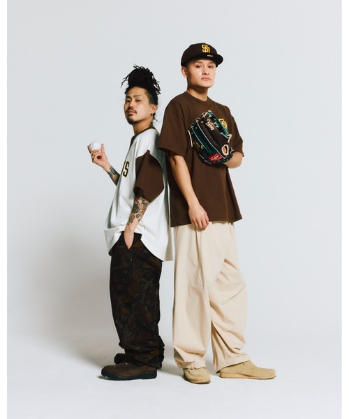 KEBOZ（ケボズ） tシャツ × MLB SAN DIEGO PADRES ROUND HEM HENLEY