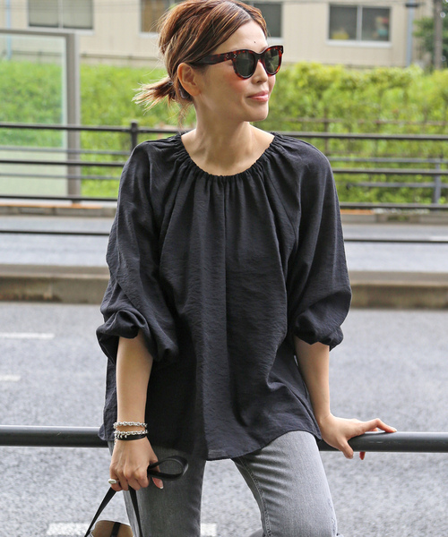 「Deuxieme Classe」 「EVERYDAY I LIKE.」長袖ブラウス FREE ブラック レディース