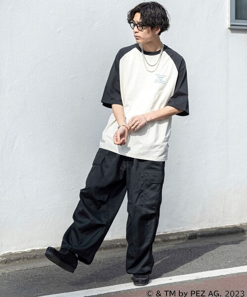 「PUBLUX」 「pez」半袖Tシャツ MEDIUM ブラック メンズ