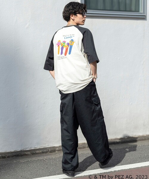 「PUBLUX」 「pez」半袖Tシャツ MEDIUM ブラック メンズ