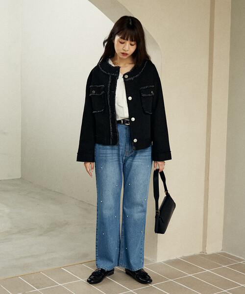 マリークワント デニムジャケット PUBLUX デニムジャケット gジャン MARY QUANT × PUBLUX/マリー