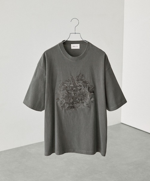 「EMMA CLOTHES」 半袖Tシャツ L グレイッシュベージュ メンズ