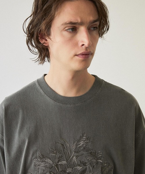 「EMMA CLOTHES」 半袖Tシャツ L グレイッシュベージュ メンズ