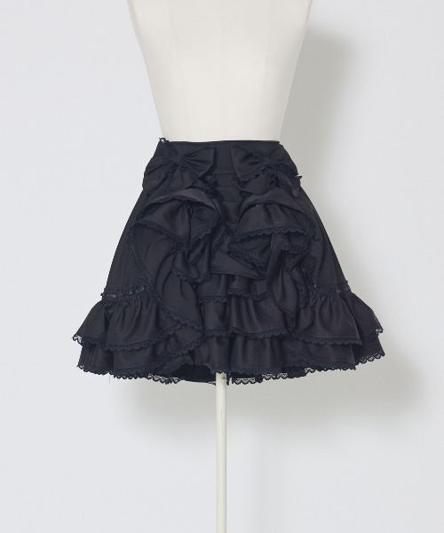 スカート AVENCHUMU Lace spider frill&ribbon skirt Lace spider frill & ribbon skirt – AVENCHUMU （アバンチュウム）
