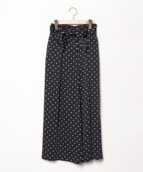 StANDREWS ブラックドット柄パンツ　LL PLST 「PLST」 ドット柄パンツ S ブラック レディース