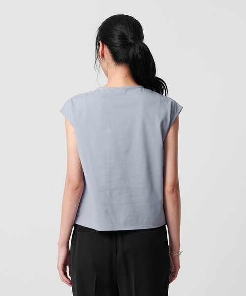 tシャツ 「WEB限定」ラッフルフレンチスリーブ プルオーバー -汗染み防止- レディース