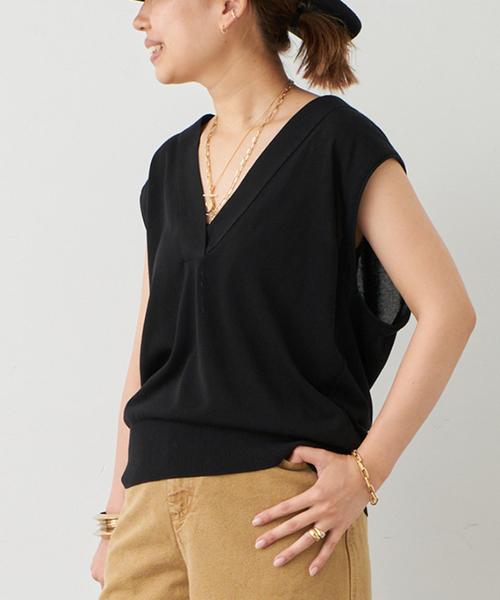 Deuxieme Classe ニット セーター shake code Vネック ベスト