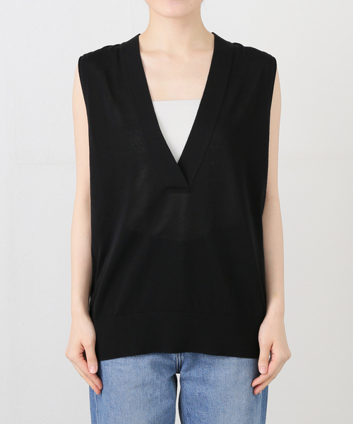 MUSE de Deuxieme Classe　Vネックベスト　Ｆ　55367 Deuxieme Classe ニット セーター shake code Vネック ベスト
