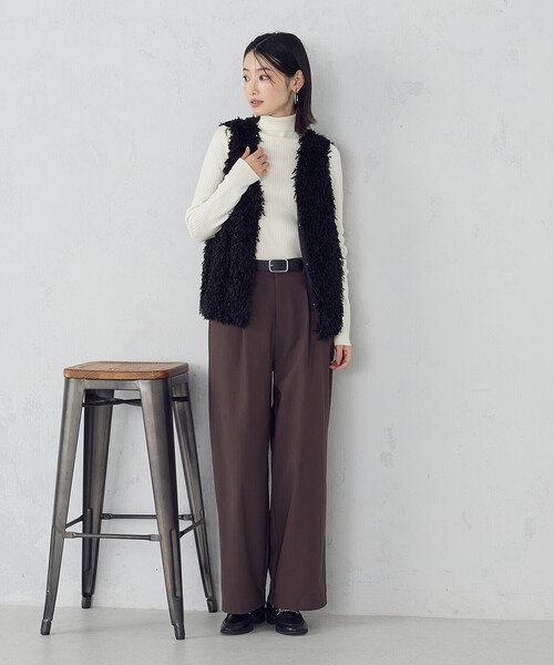 COMME CA ISM（コムサイズム） ベスト ジレ フリンジジレ レディース