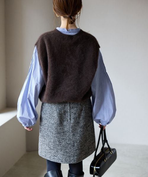 SLOBE IENA（スローブイエナ） ブラウス シャツ ピンタックバルーン