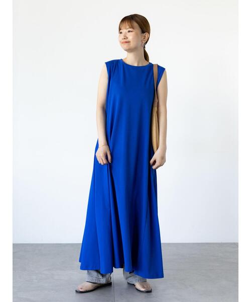 「Lugnoncure」 ノースリーブワンピース F ブラック レディース_画像3