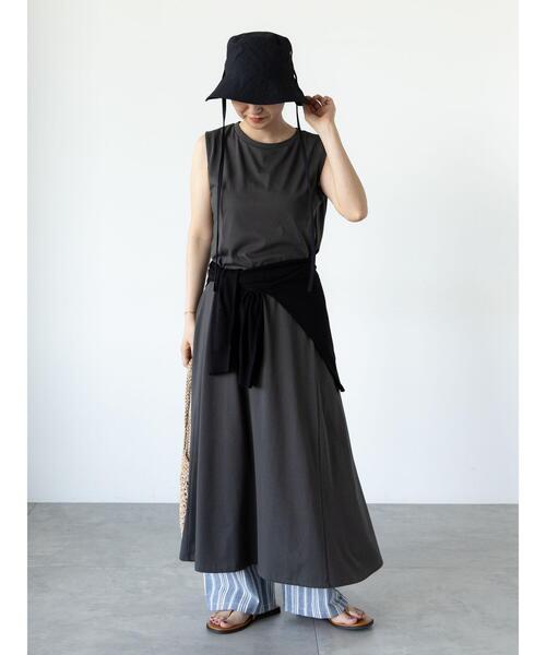 「Lugnoncure」 ノースリーブワンピース F ブラック レディース_画像4