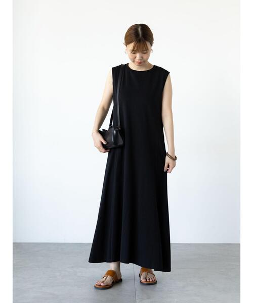 「Lugnoncure」 ノースリーブワンピース F ブラック レディース_画像5