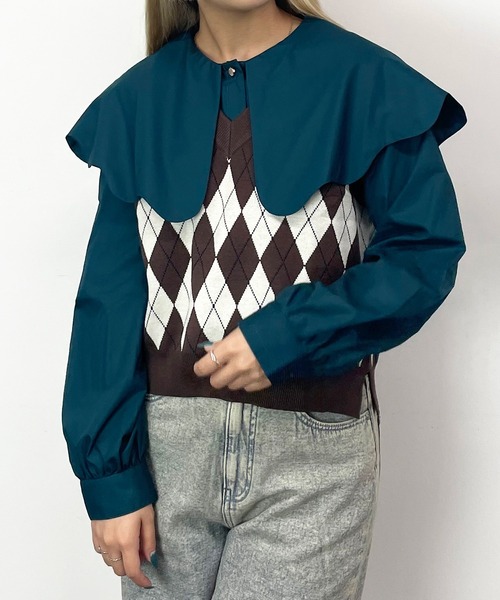 MYINE ビッグカラー　ブラウス ビッグカラーブラウス – FACE SANS FARD