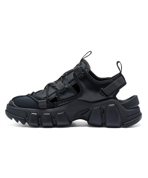 「ONITSUKA TIGER YELLOW COLLECTION」 フラットサンダル 24 ブラック レディース_画像6