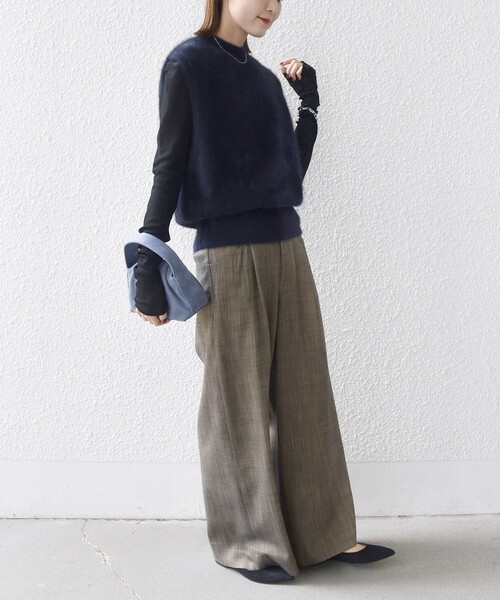 SHIPS（シップス） ベスト ジレ 杢フォックス カシミヤ ニット ベスト