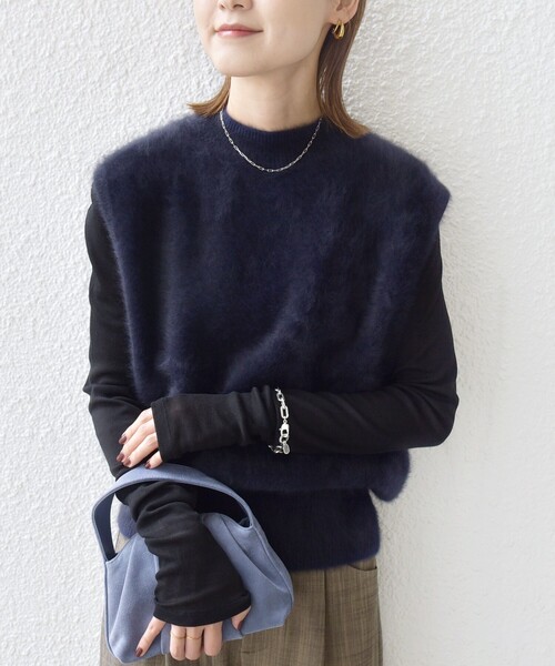Theory 美品 ニット ベスト カシミヤ混 ブラック s Theory 美品 ニット ベスト カシミヤ混 ブラック s WEAR SHiFT