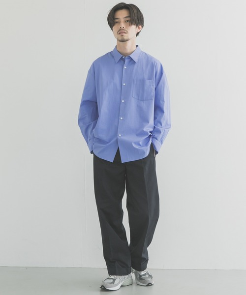 THOMAS MASON」 長袖シャツ MEDIUM ブルー メンズ