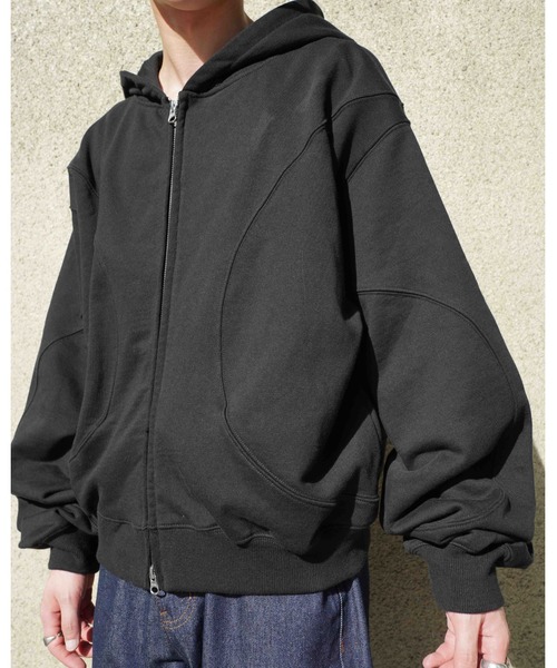 Noen（ノエン） ジップアップパーカー LARGE ブラック メンズ