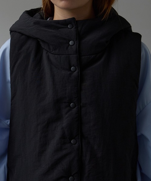 Bacon ブラック　クロップドダウンベスト Pyrenex（ピレネックス） ダウンベスト ベスト SPOUTNIC MINI RIPSTOP