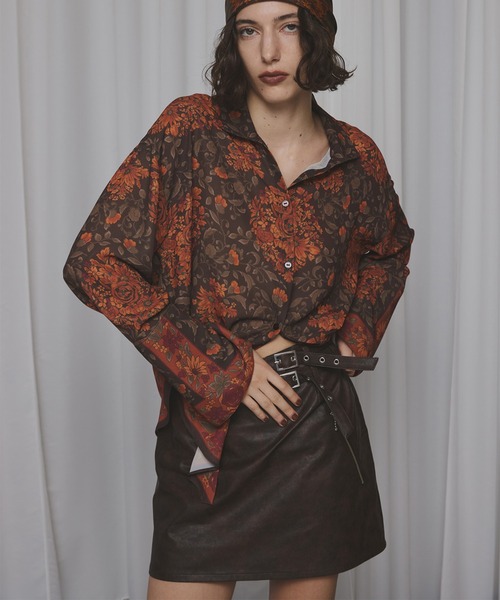 シャツ+ブラウス(長袖+七分) AMERI DAQHNE SCARF SHIRT DAQHNE SCARF SHIRT