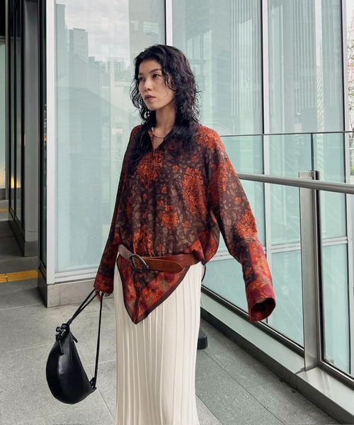 Ameri（アメリ） ブラウス シャツ DAQHNE SCARF SHIRT レディース