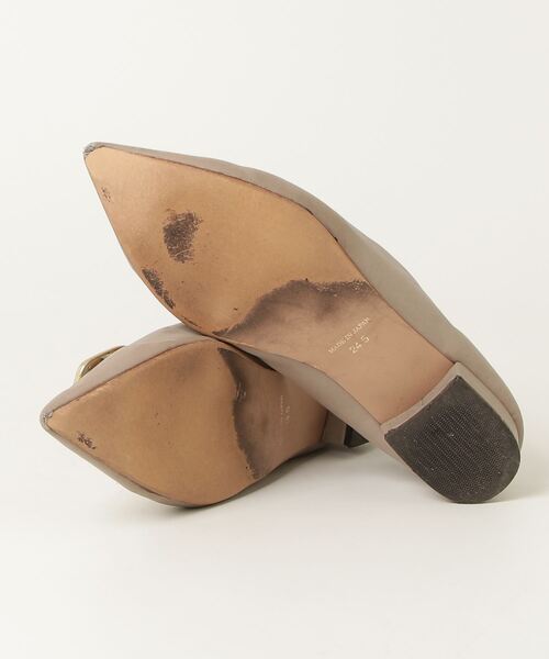 「MAMIAN」 フラットパンプス 24.5cm グレイッシュベージュ レディース_画像3