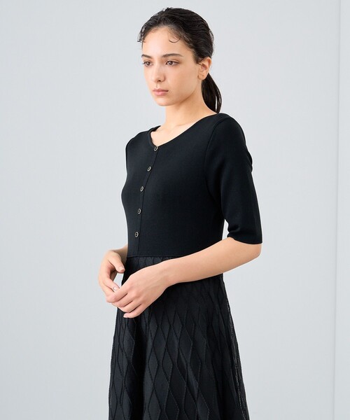 ANAYI（アナイ） ニットワンピース 36 ブルー レディース : ZOZOTOWN