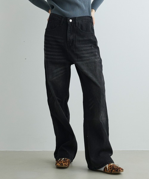 ジーンズ デニム デニムパンツ ヴィンテージウォッシュワイドデニム Vintage Wash Wide Denim レディース | Mirette | 04