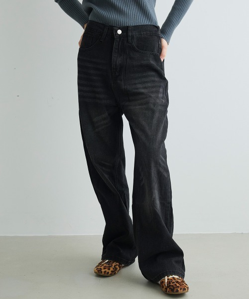 ジーンズ デニム デニムパンツ ヴィンテージウォッシュワイドデニム Vintage Wash Wide Denim レディース | Mirette | 05
