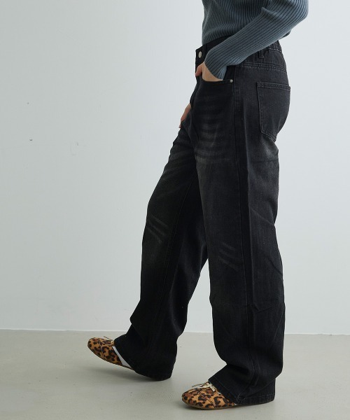 ジーンズ デニム デニムパンツ ヴィンテージウォッシュワイドデニム Vintage Wash Wide Denim レディース | Mirette | 07