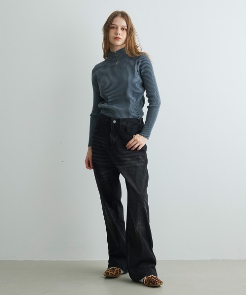 ジーンズ デニム デニムパンツ ヴィンテージウォッシュワイドデニム Vintage Wash Wide Denim レディース | Mirette | 10