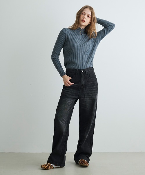 ジーンズ デニム デニムパンツ ヴィンテージウォッシュワイドデニム Vintage Wash Wide Denim レディース | Mirette | 12