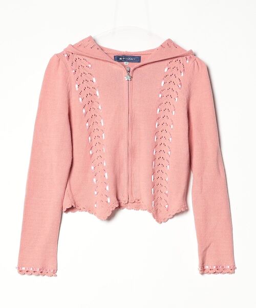 エムズグレイシー　ピンク カーディガン 長袖38サイズ エムズグレイシー ピンク 長袖 カーディガン 38 (D)