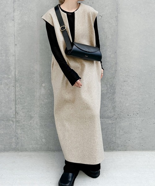 「select MOCA」 ノースリーブワンピース FREE イエロー レディース_画像3