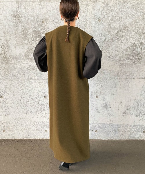 「select MOCA」 ノースリーブワンピース FREE イエロー レディース_画像5