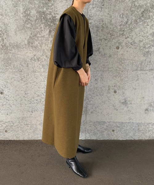 「select MOCA」 ノースリーブワンピース FREE イエロー レディース_画像6