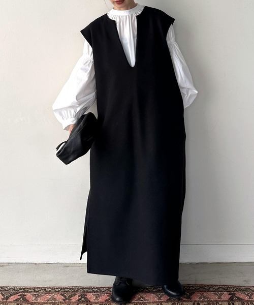 「select MOCA」 ノースリーブワンピース FREE イエロー レディース_画像8