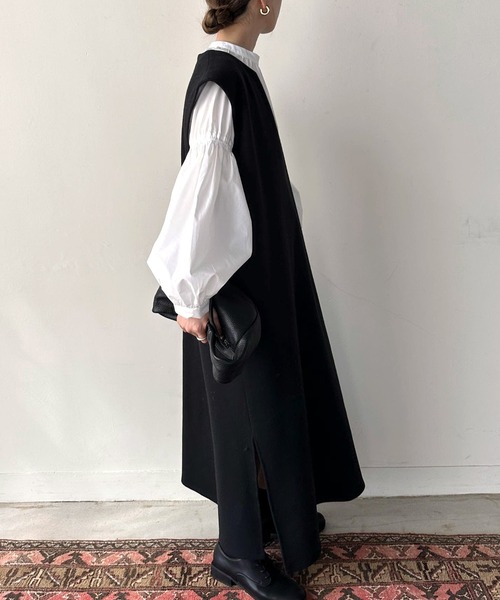 「select MOCA」 ノースリーブワンピース FREE イエロー レディース_画像9