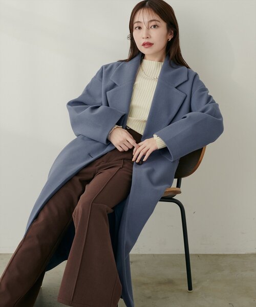 STILL BY HAND 日本製 ウールモッサ チェスターコート グリーン STILL BY HAND 日本製 ウールモッサ チェスターコート グリーン - メルカリ