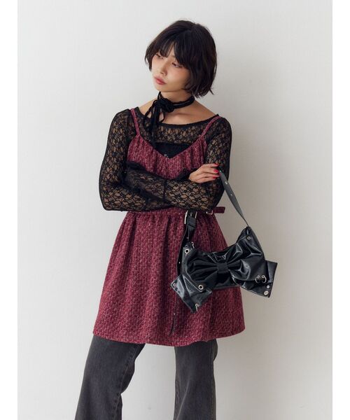 jouetie（ジュエティ） ワンピース ツイードキャミワンピース