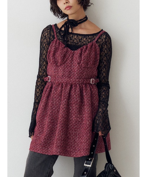 jouetie（ジュエティ） ワンピース ツイードキャミワンピース