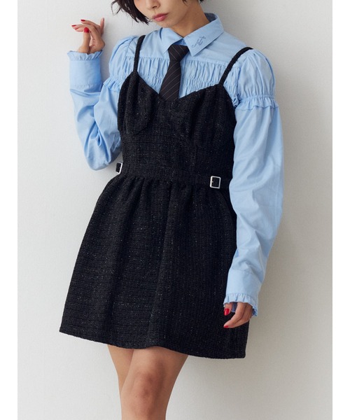 jouetie（ジュエティ） ワンピース ツイードキャミワンピース