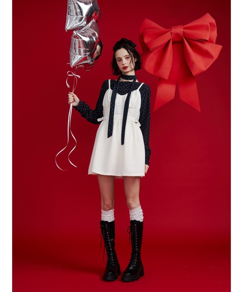 jouetie（ジュエティ） ワンピース ツイードキャミワンピース