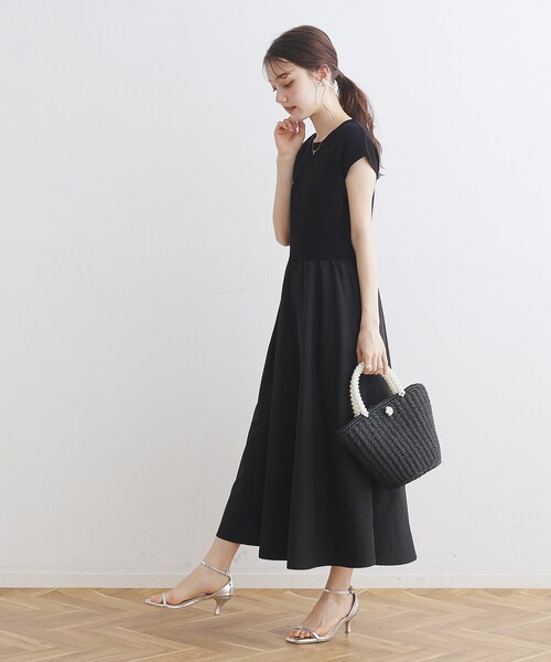 「couture brooch」 ドッキングワンピース 36 ブラック レディース_画像3