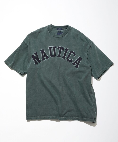 「NAUTICA」 半袖Tシャツ MEDIUM チャコールグレー メンズ_画像3