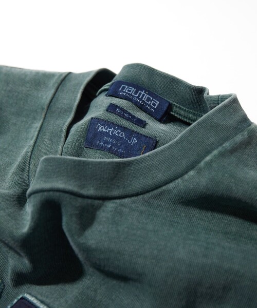 「NAUTICA」 半袖Tシャツ MEDIUM チャコールグレー メンズ_画像6