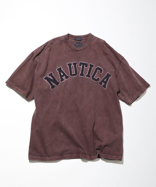 「NAUTICA」 半袖Tシャツ MEDIUM チャコールグレー メンズ_画像8